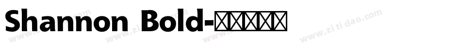 Shannon Bold字体转换